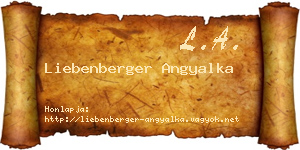 Liebenberger Angyalka névjegykártya